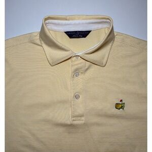 Clubhouse Collection Made in Italy Men's Masters Yellow Polo Shirt |  Large